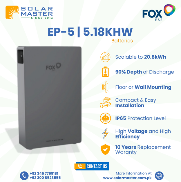 Fox EP5 5.18kW Lithium-Ion Battery